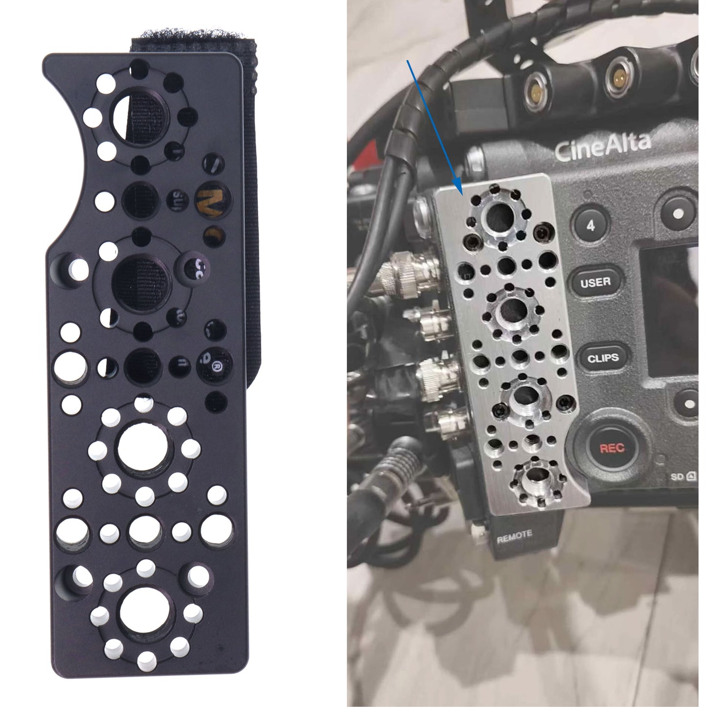 Expansion Side Plate for Sony Venice CineAltaV 2 Fixed with M3 Screws, for Multiple 1/4"-20 & 3/8"-16 Screw Hole Expansion Board 100mm