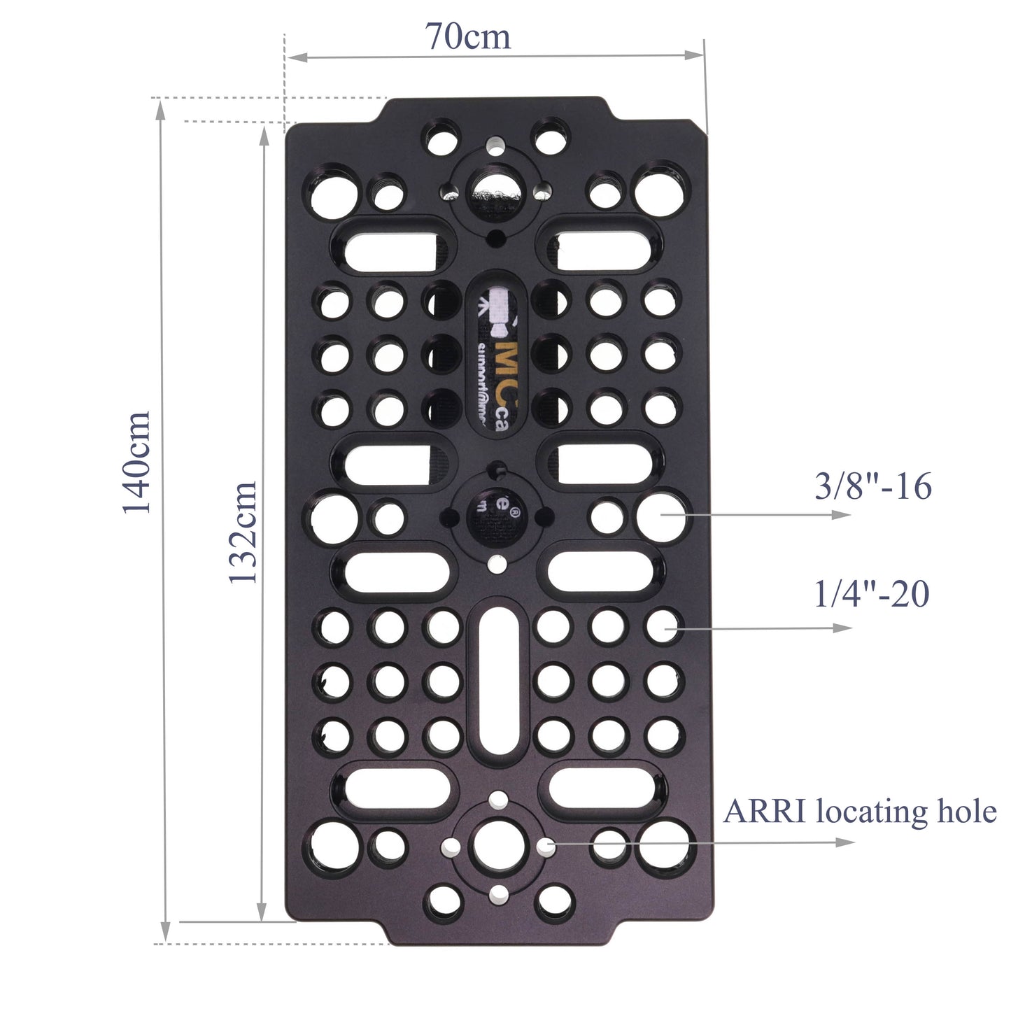 Multi-Functional Cheese Plate with 1/4"-20 3/8"-16 Threads, Switching Mounting Plate w/Locating Point for ARRI for Camera and Tripod Portable Cheese-Plates for Blackmagic URSA Cine