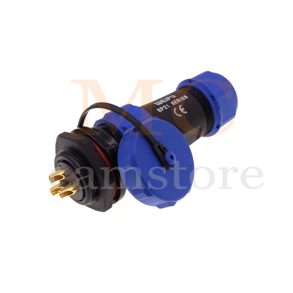 WEIPU SP21 IP68 Waterproof Connector, 2 3 4 5 5B 5C 6 6B 7 9 12 15pin Industrial Aviation LED Lamp Power Cable Plug Socket
