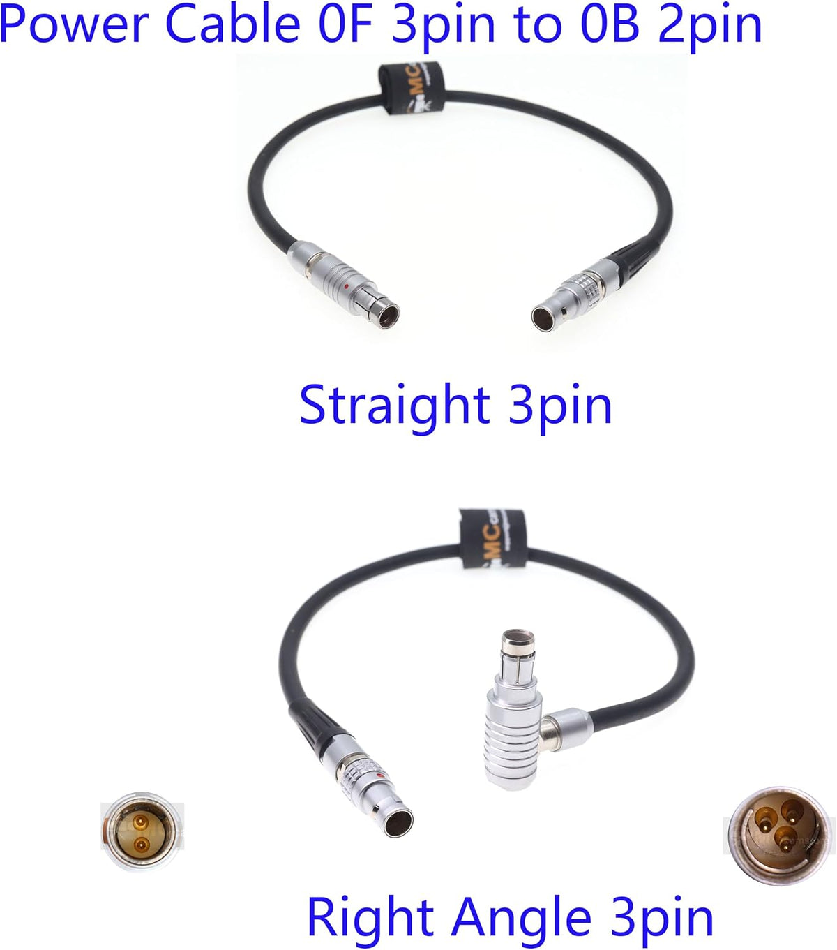 Teradek Power Cable for SONY / ARRI RS 3pin To 0B 2pin 12V Camera Monitor Power Supply