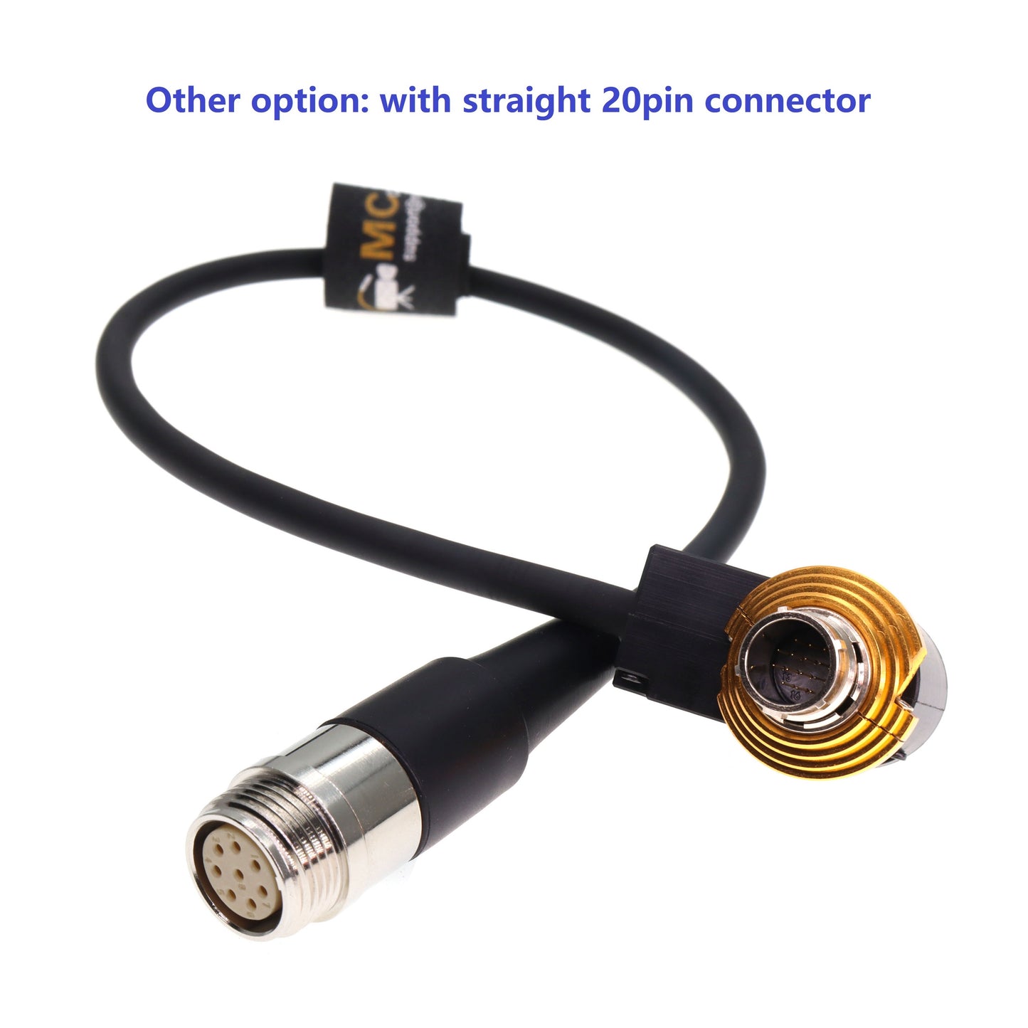 Servo-Zoom-Control Cable for Canon 20-Pin Hirose Servo-Lens to 8-Pin Zoom-Controller Adapter-Cable VZ-C8C20