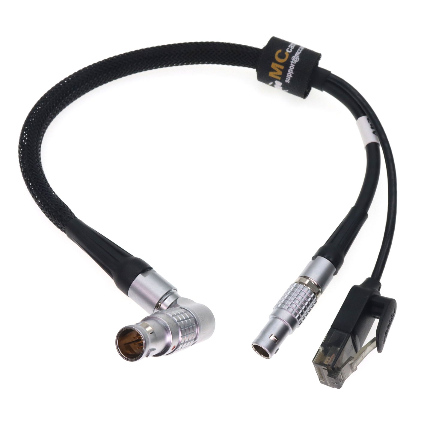 ARRI ETH Rotatable Right Angle 10 Pin to RJ45 and 2 Pin Male 24V Power Cable for Bit Part Bitbox ARRI Alexa Mini LF LF Mini SXT 35 Camera Teradek COLR