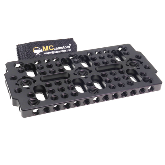 Multi-Functional Cheese Plate with 1/4"-20 3/8"-16 Threads, Switching Mounting Plate w/Locating Point for ARRI for Camera and Tripod Portable Cheese-Plates for Blackmagic URSA Cine