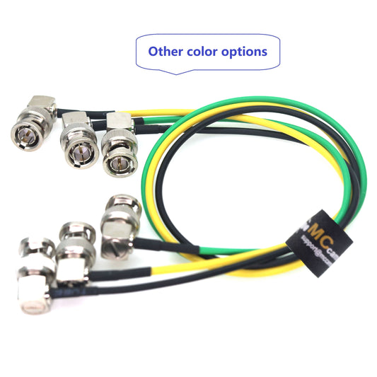 Coaxial BNC Right Angle BNC to BNC Cable for BMPCC Video Camera Monitor Recorder Video Equipment, 2pcs pack
