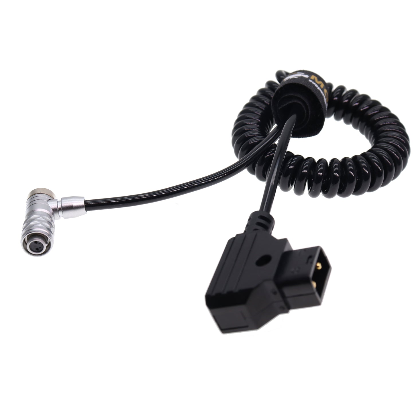 BMPCC 4K Power Coiled Cable for Blackmagic Pocket Cinema Camera 4K 6K from Gold Mount V Mount Battery, Weipu 2Pin to D Tap