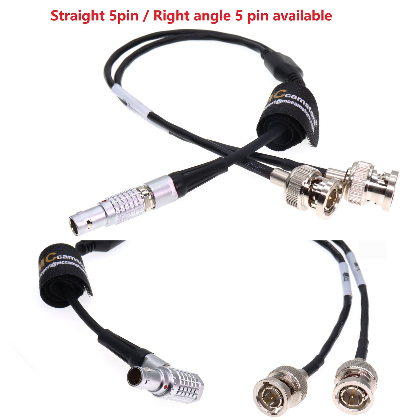 Sound Devices XL-LB2 0B 5pin Right Angle to Double BNC Time Code Input Output Cable