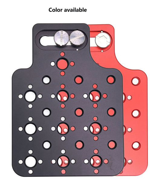Cheese Plate, Side Mounting 3/8" 1/4" Thread Panel Plate for Sony ARRI RED Teradek Vaxis Rig Wireless Receiver