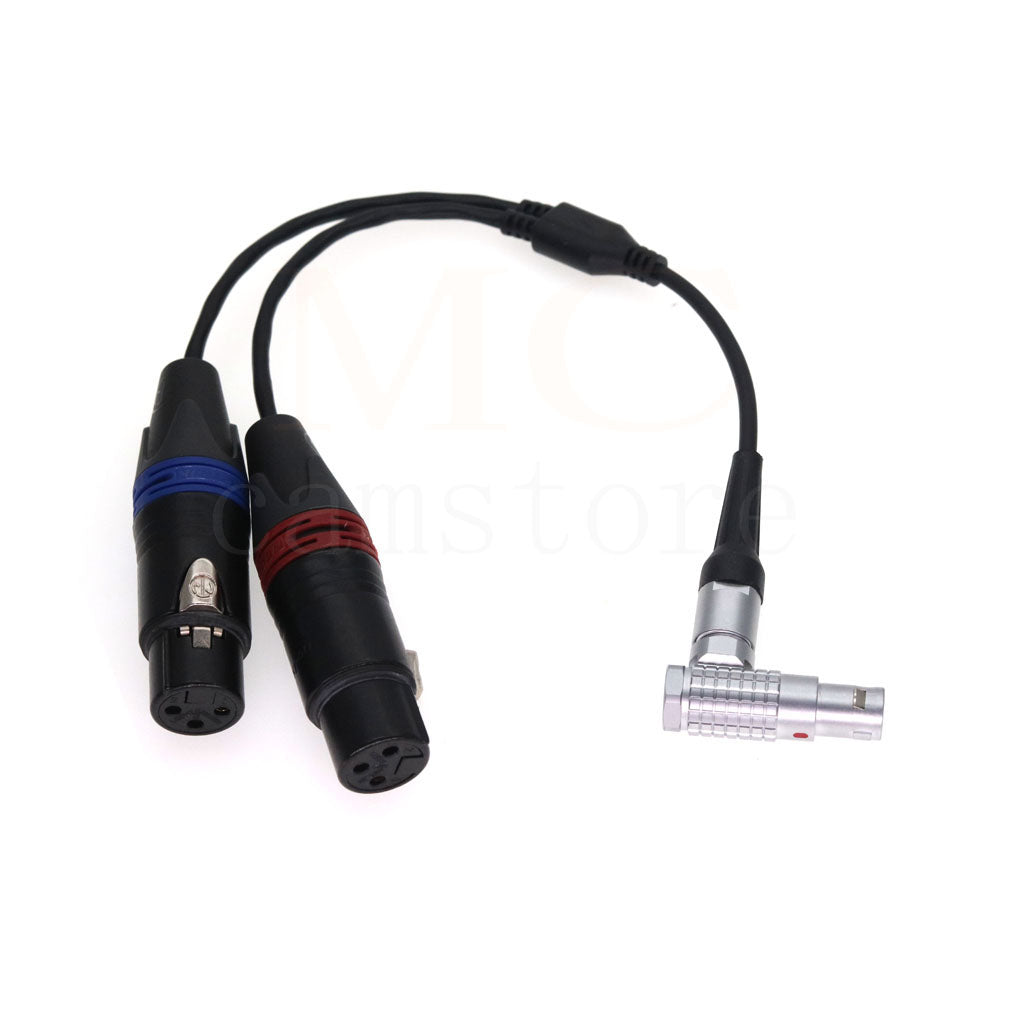 Atomos Right angle 10Pin to 2x XLR Breakout Audio Input Output Cable for Shogun Recorder/Monitor