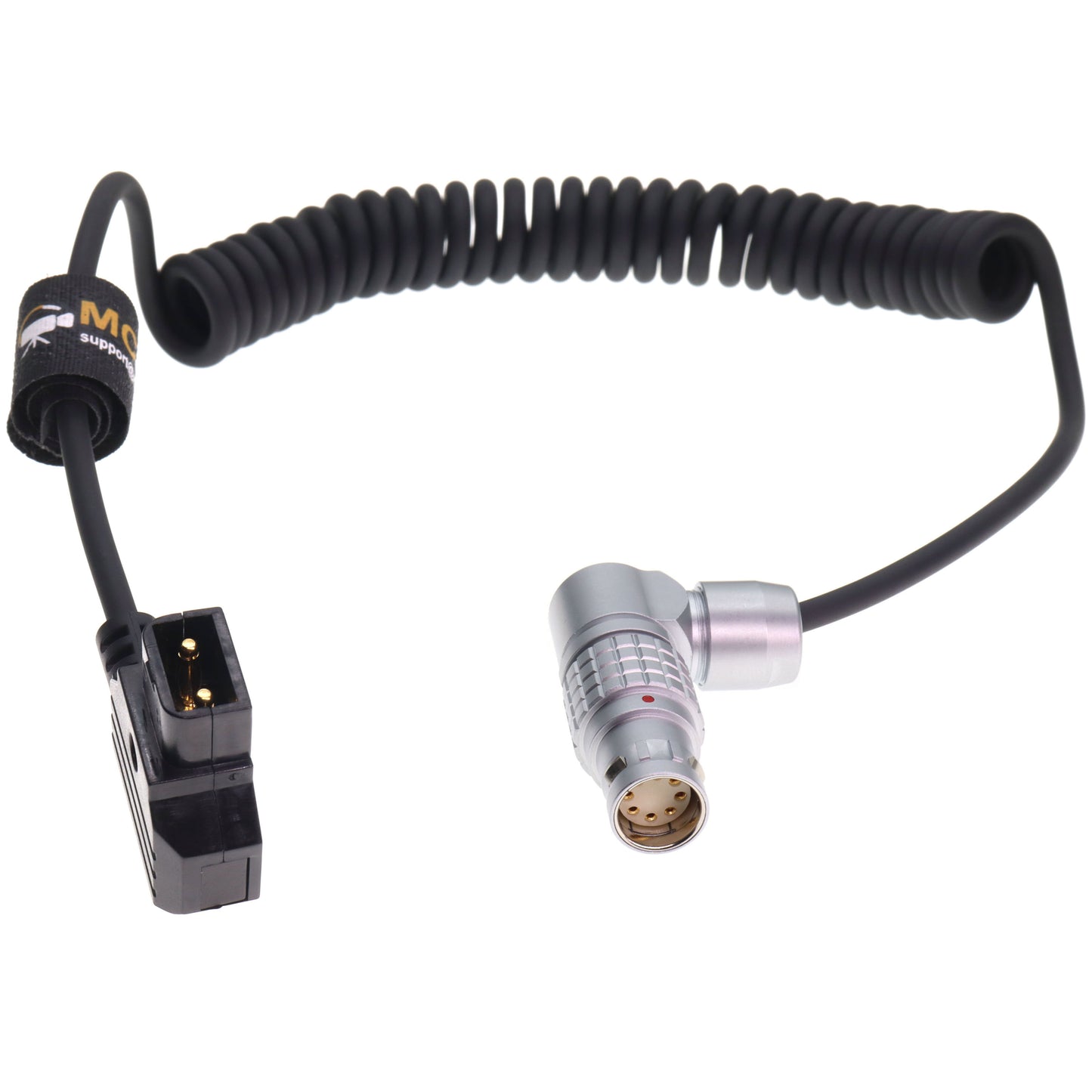 Power Coiled Cable for ARRI Alexa 35, Alexa Mini LF, Alexa Mini, Amira Camera, D tap Male to Elbow 8 Pin Female