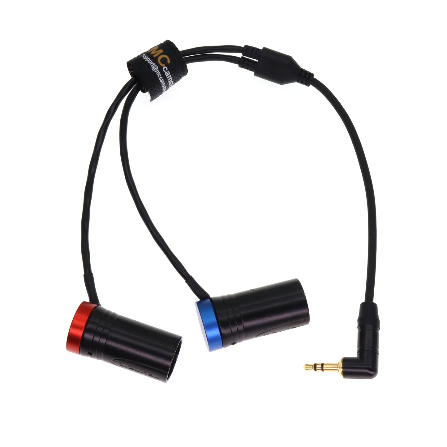 3.5 TRS Plug to Double Low-Profile XLR 3 Pin Male Y Cable for Rode Wireless GO II Dual Channel Wireless Microphone Receiver with Recorder