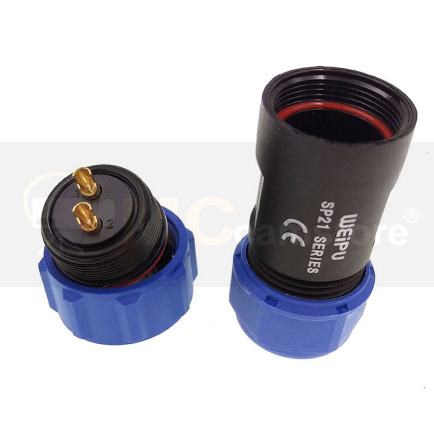 2 Pin Aviation Circular Connector 12V 30A for BLUETTI AC200MAX AC300 EP500 RV DC Output Waterproof IP68 4-12mm Cable Plug Male Contact