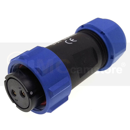 AC200MAX EP500 for BLUETTI 2 Pin Aviation Female Connector 15A Power Input Waterproof IP68 Wire Cable Solder Plug AWG14