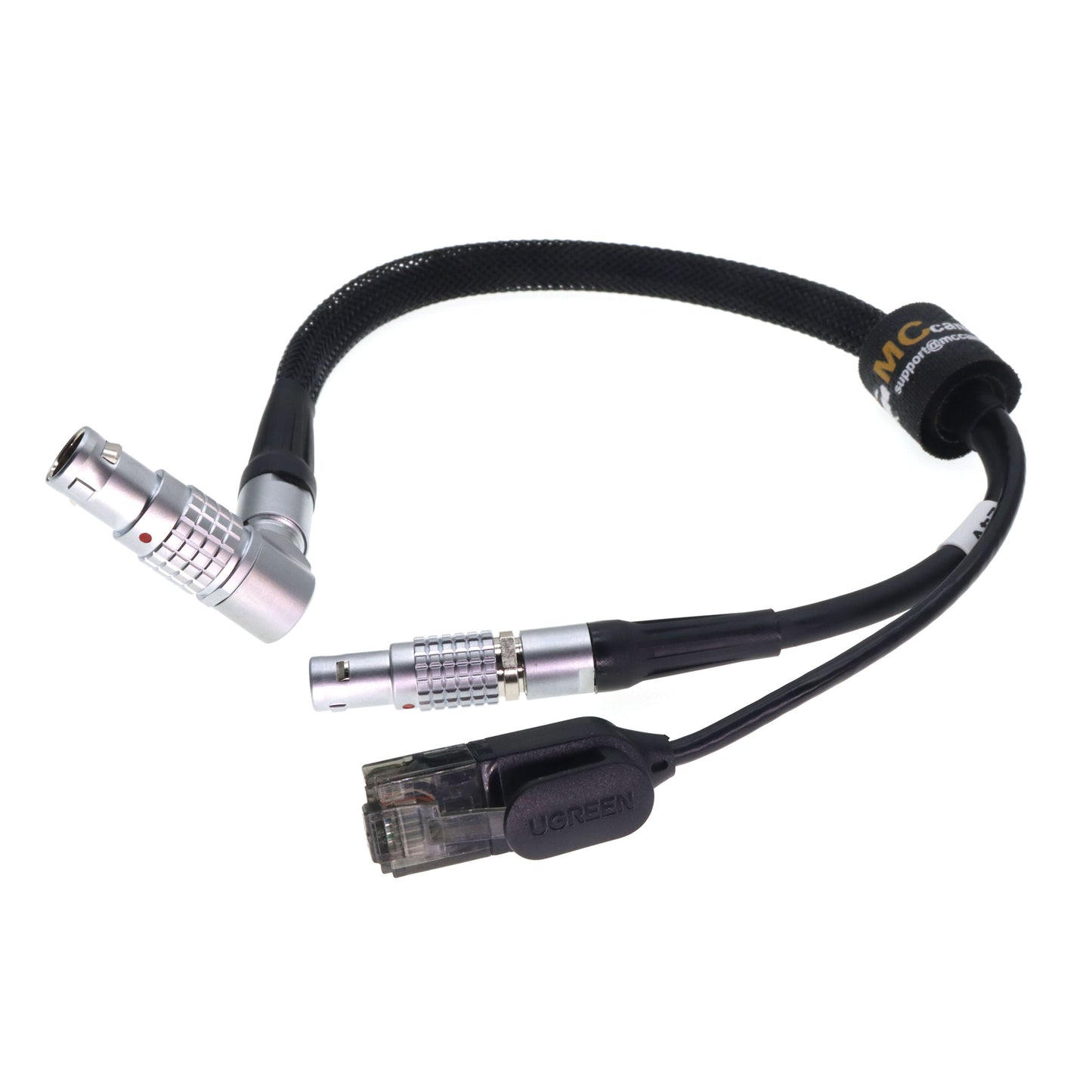 ARRI ETH Rotatable Right Angle 10 Pin to RJ45 and 2 Pin Male 24V Power Cable for Bit Part Bitbox ARRI Alexa Mini LF LF Mini SXT 35 Camera Teradek COLR