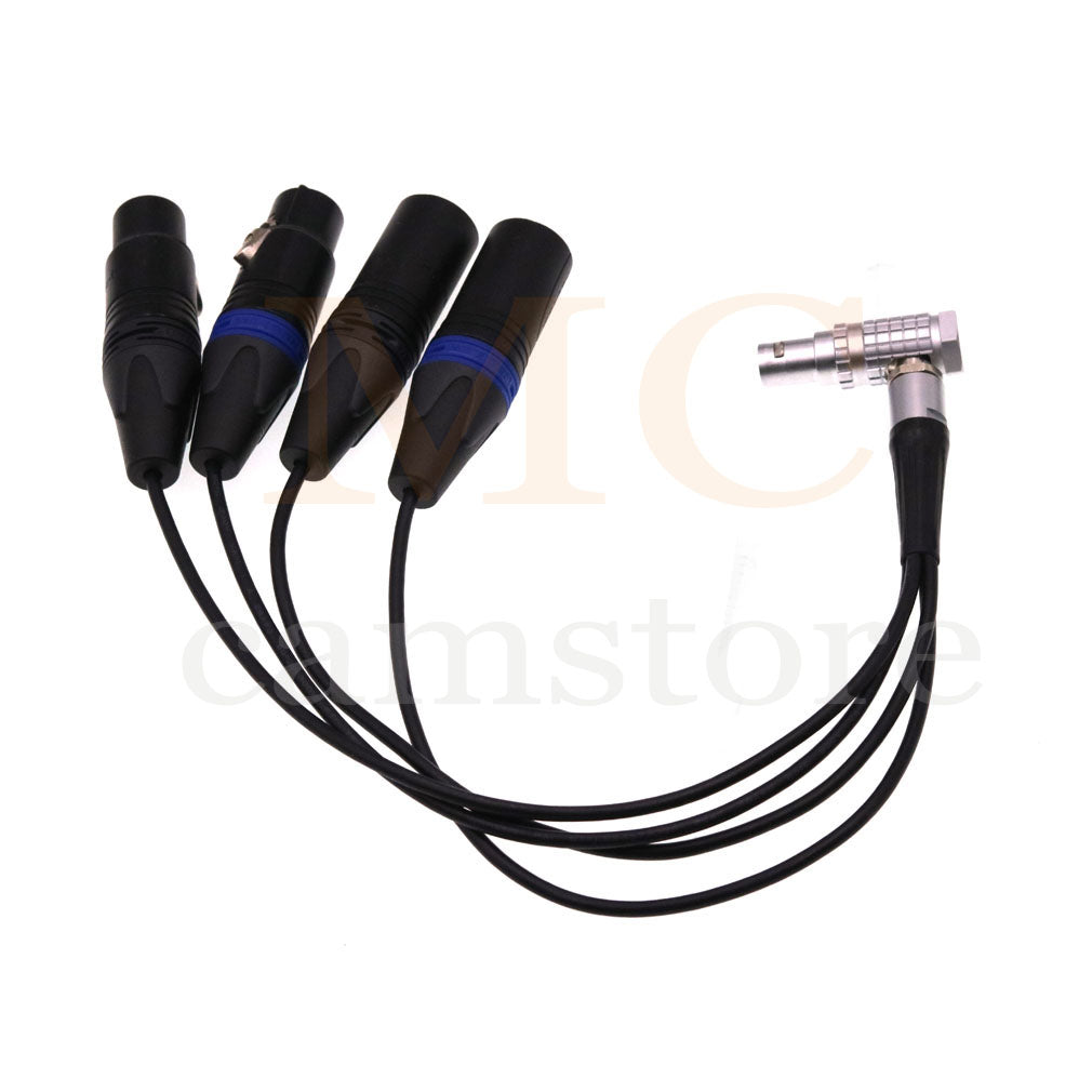 Atomos Right angle 10Pin to XLR Breakout Audio Input Output Cable for Shogun Recorder/Monitor