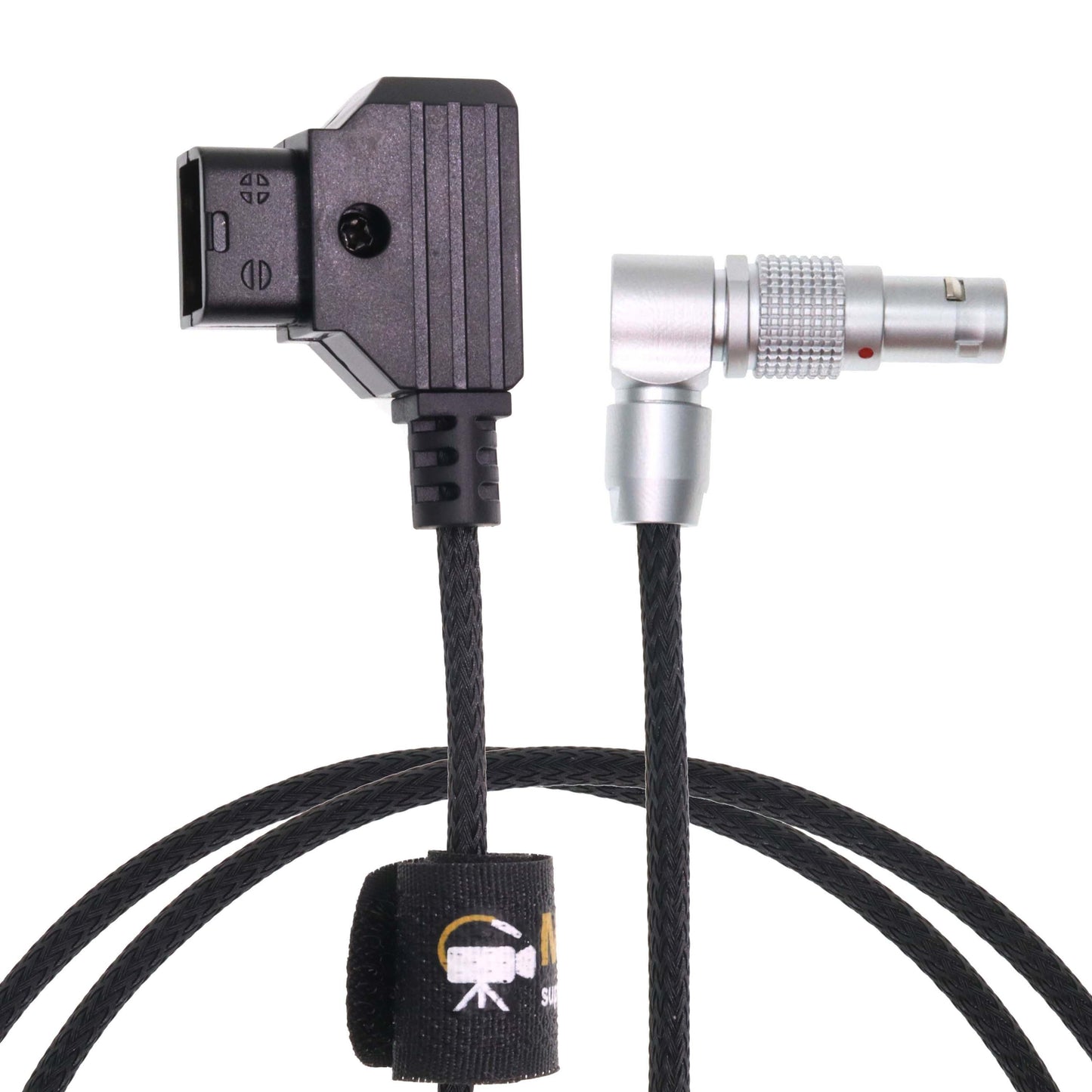 Rotatable 2 Pin Male to D-tap Power Cable for Teradek, SmallHD Monitor, Vaxis Power Cord Braided Wire