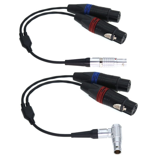 Atomos Right angle 10Pin to 2x XLR Breakout Audio Input Output Cable for Shogun Recorder/Monitor