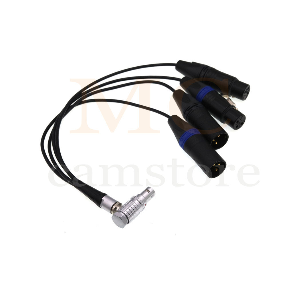 Atomos Right angle 10Pin to XLR Breakout Audio Input Output Cable for Shogun Recorder/Monitor