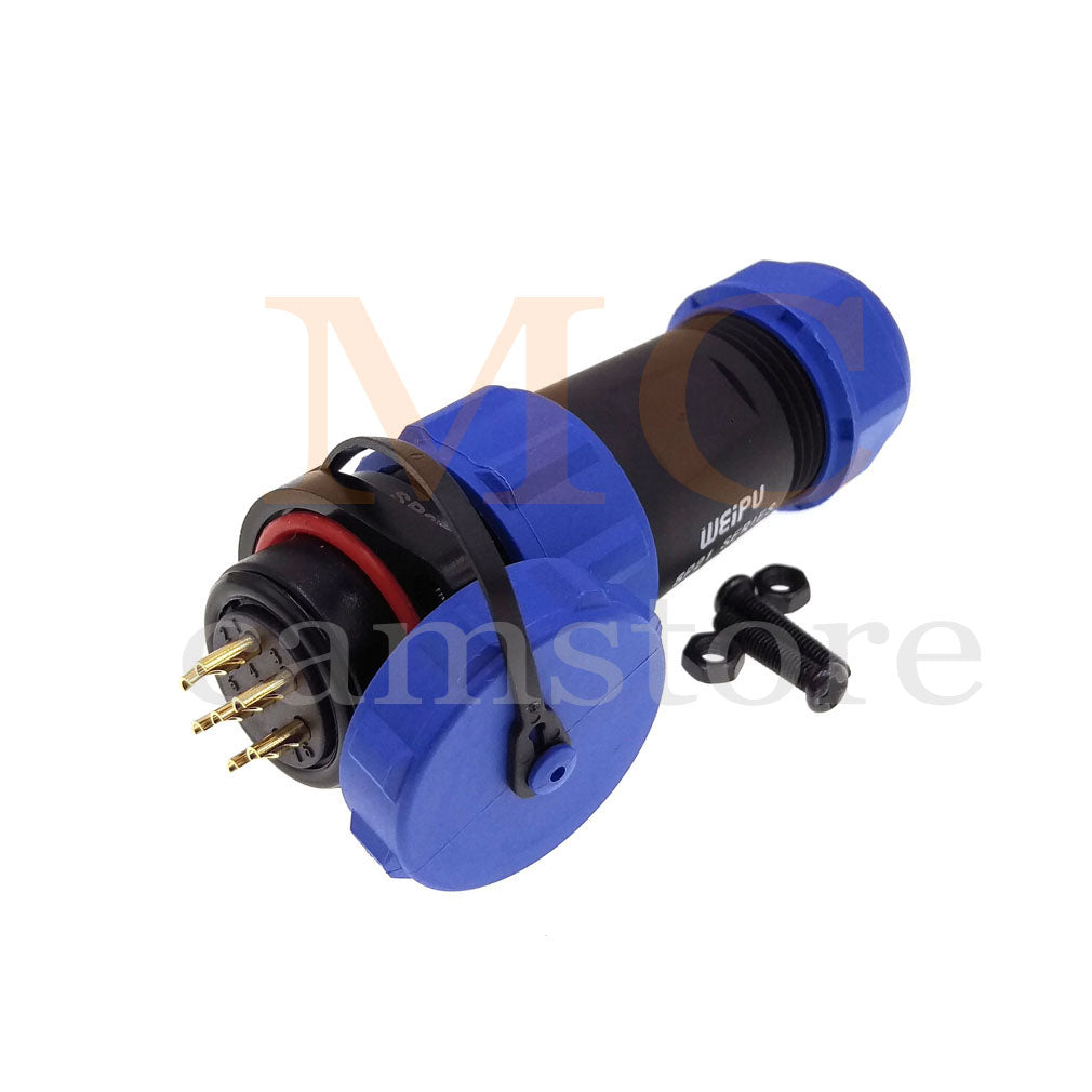 WEIPU SP21 IP68 Waterproof Connector, 2 3 4 5 5B 5C 6 6B 7 9 12 15pin Industrial Aviation LED Lamp Power Cable Plug Socket