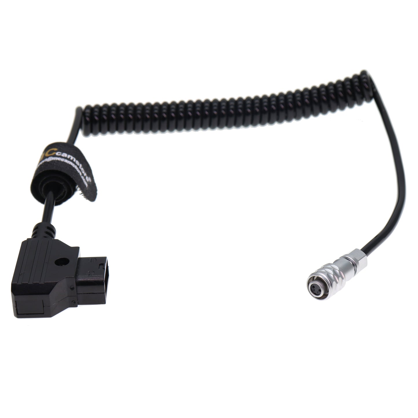 BMPCC 4K Power Coiled Cable for Blackmagic Pocket Cinema Camera 4K 6K from Gold Mount V Mount Battery, Weipu 2Pin to D Tap
