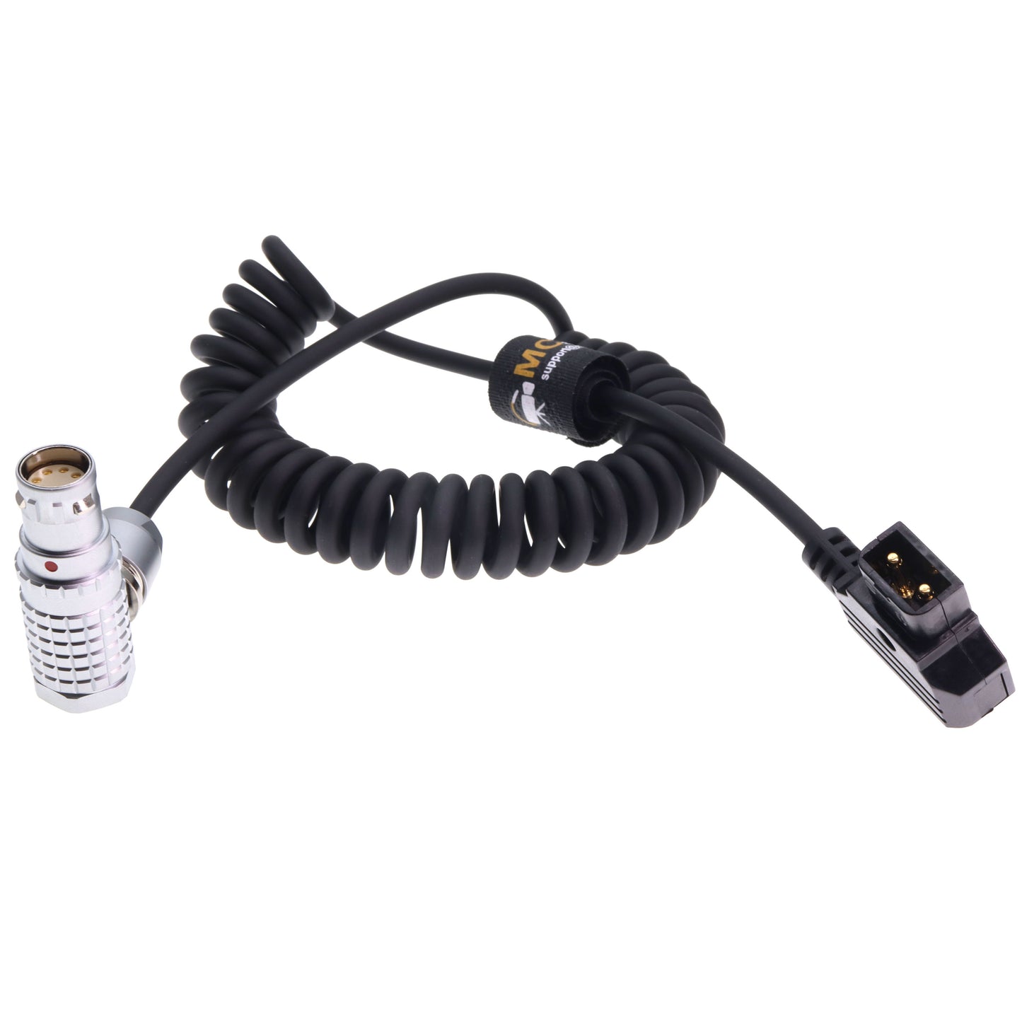 Power Coiled Cable for ARRI Alexa 35, Alexa Mini LF, Alexa Mini, Amira Camera, D tap Male to Elbow 8 Pin Female