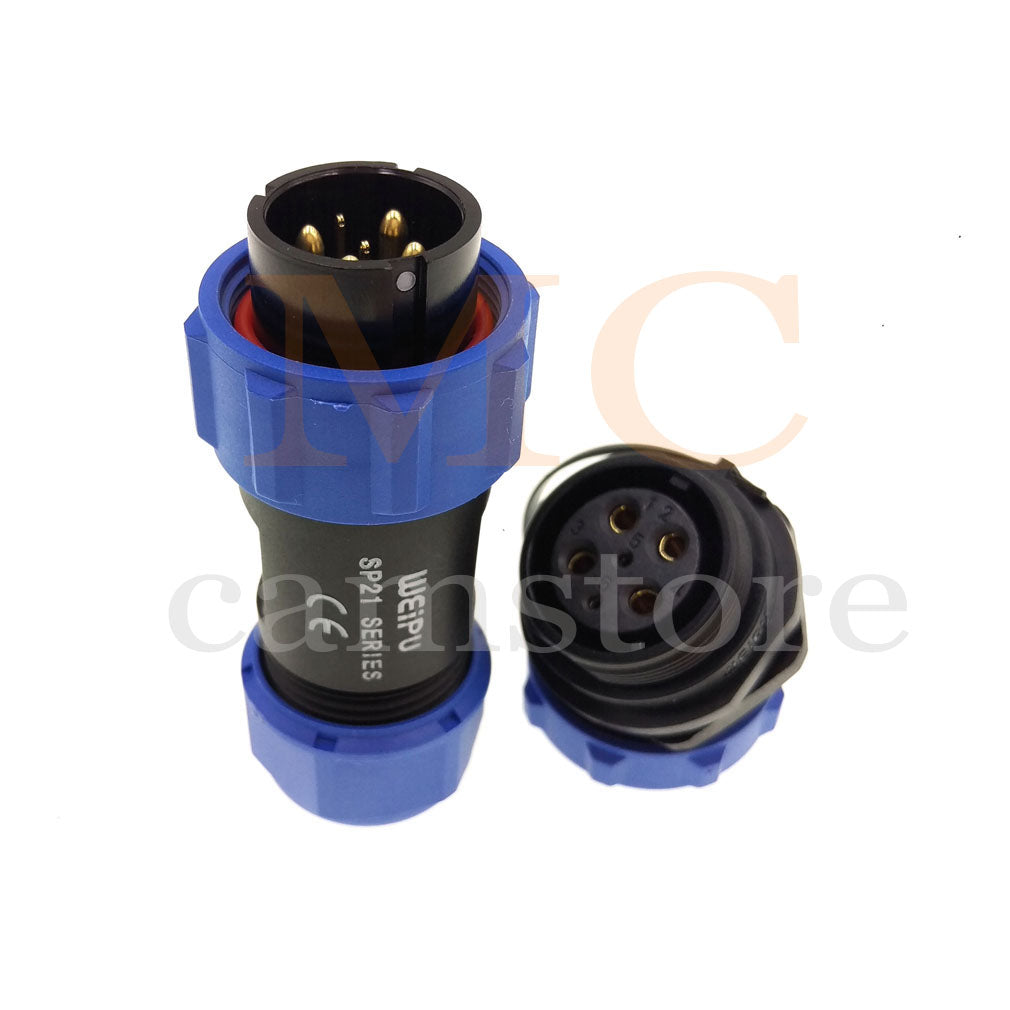 WEIPU SP21 IP68 Waterproof Connector, 2 3 4 5 5B 5C 6 6B 7 9 12 15pin Industrial Aviation LED Lamp Power Cable Plug Socket