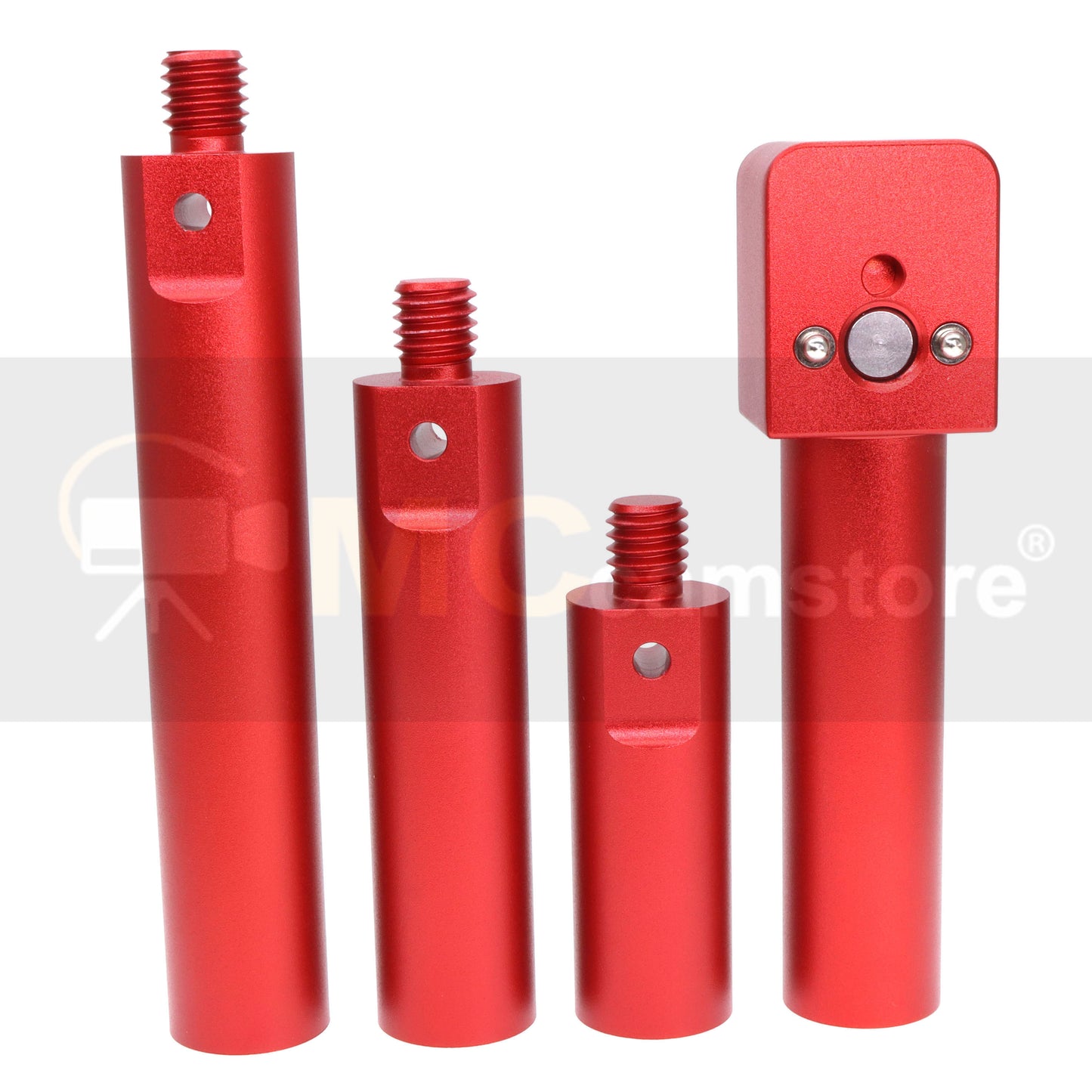 19mm Extension Rod Tube, 4 Sections Bracket Pole for Sony ARRI RED Camera Wireless Follow Focus Lens Motor Shoulder Rail Mounting with 3/8" Thread