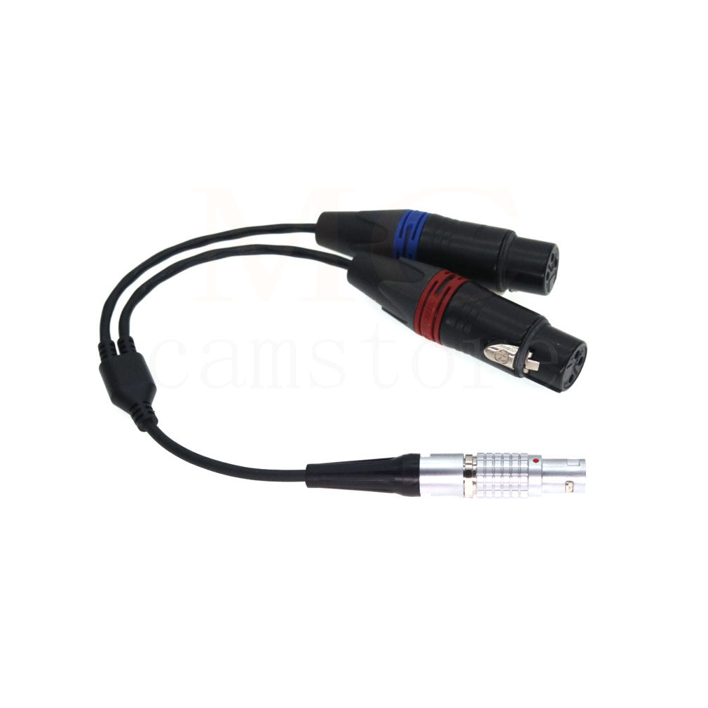 Atomos Right angle 10Pin to 2x XLR Breakout Audio Input Output Cable for Shogun Recorder/Monitor