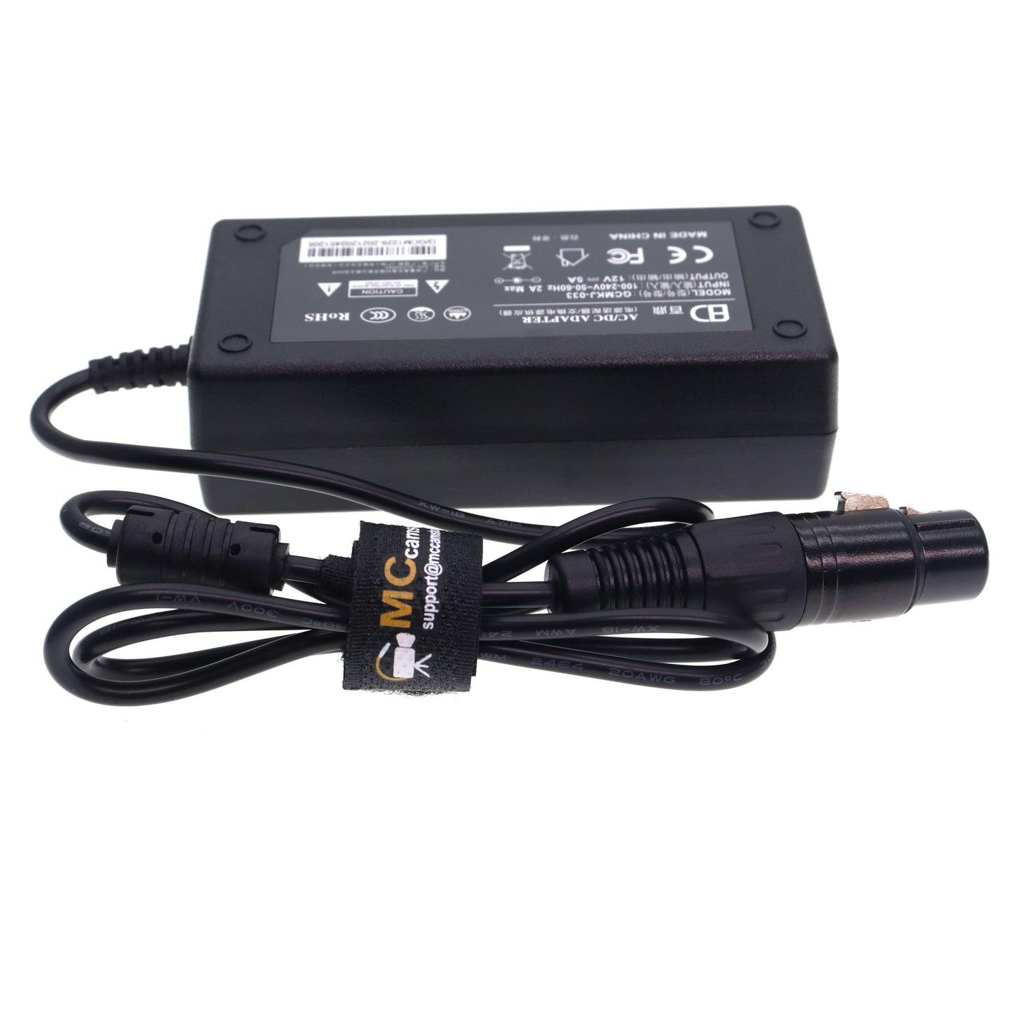 4 pin XLR 12V 5A Power Supply Cable for Sony PMW F55 F3, Venice, Canon C300 MKII, C500 MKII, C700 Monitor and Blackmagic URSA, VariCam Cameras