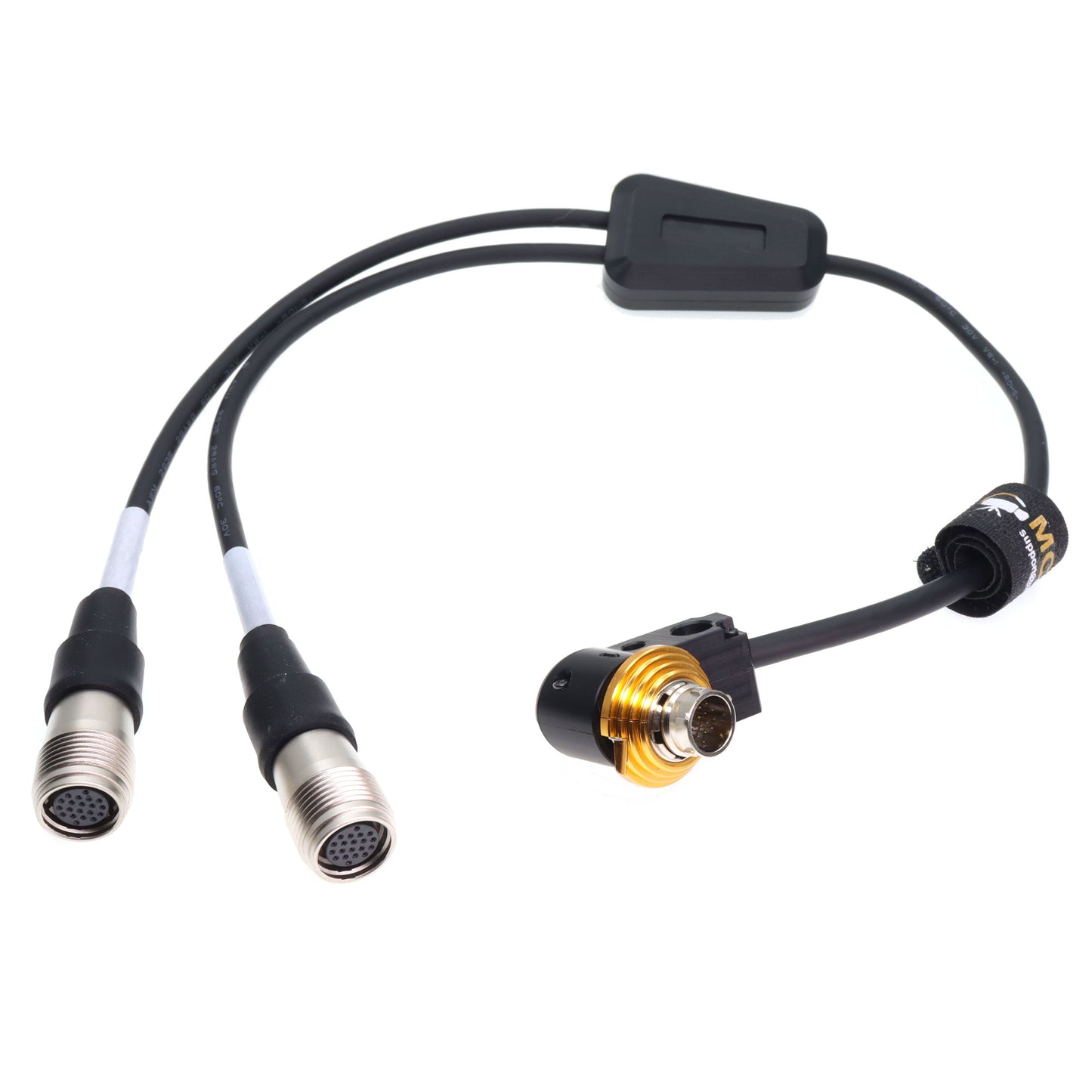 Stratus Lens Control Y Cable for Canon Cinema CN-E Servo Lenses for ikan Stratus Lens Control, Hirose 20 Pin Male to Dual 20pin Female
