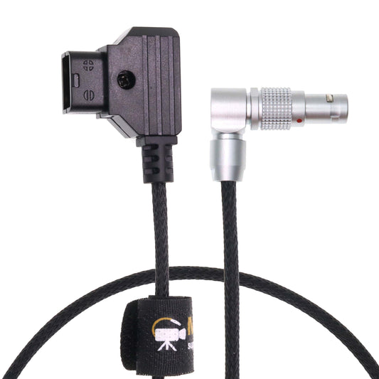 Rotatable 2 Pin Male to D-tap Power Cable for Teradek, SmallHD Monitor, Vaxis Power Cord Braided Wire