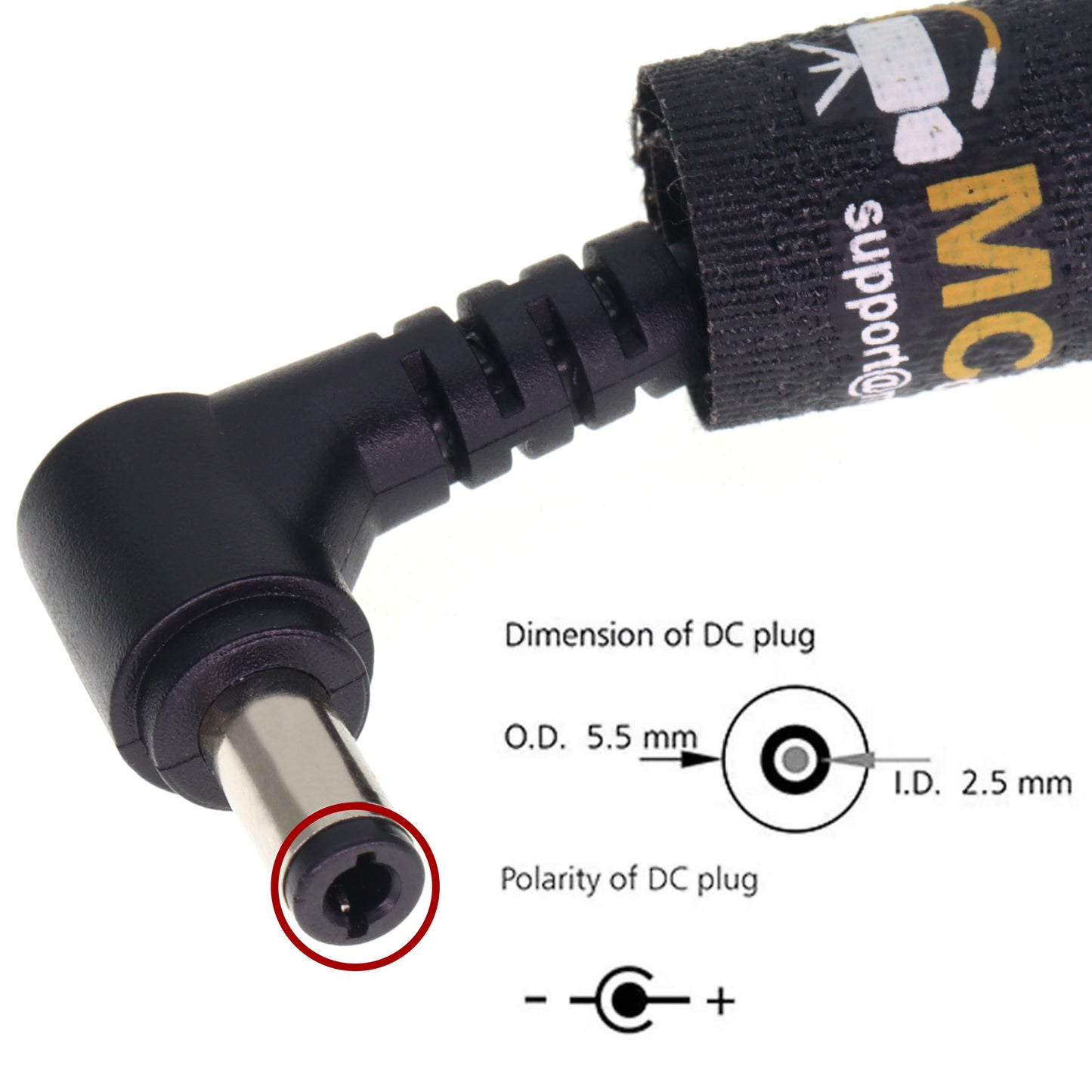 DC Barrel 2.5x5.5mm to 7 pin Male Power Cable for Nucleus M Motor Wireless Lens Control
