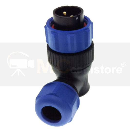 AC200MAX AC300 EP500 RV 2 Pin Aviation Circular Connector Right Angle 12V 30A Power Plug for BLUETTI DC Output Waterproof IP68 Cable Plug Male Contact