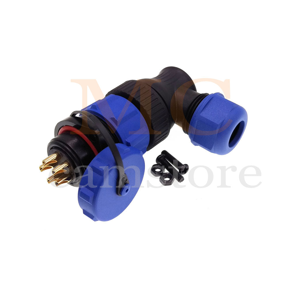 WEIPU SP21 IP68 Waterproof Connector, 2 3 4 5 5B 5C 6 6B 7 9 12 15pin Industrial Aviation LED Lamp Power Cable Angle Plug Socket