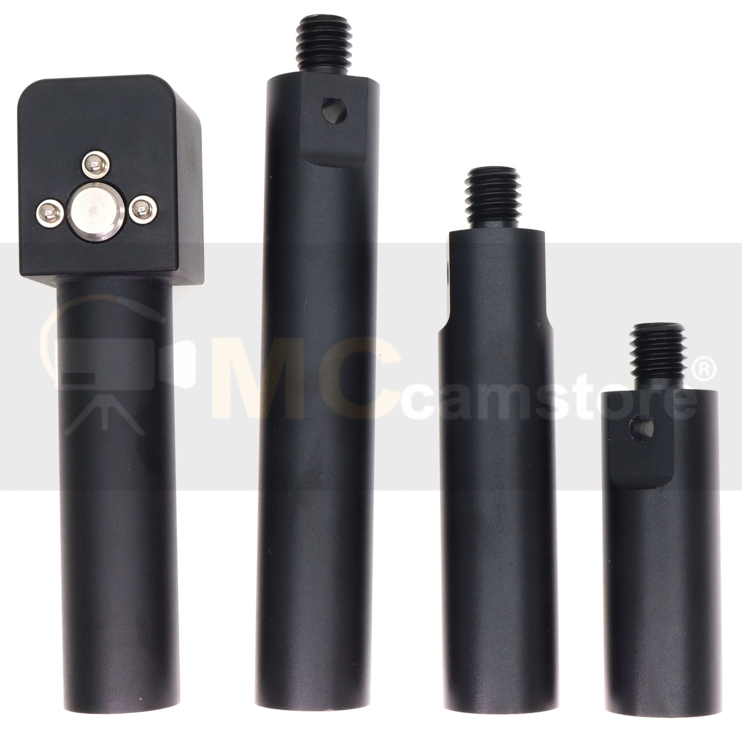 19mm Extension Rod Tube, 4 Sections Bracket Pole for Sony ARRI RED Camera Wireless Follow Focus Lens Motor Shoulder Rail Mounting with 3/8" Thread