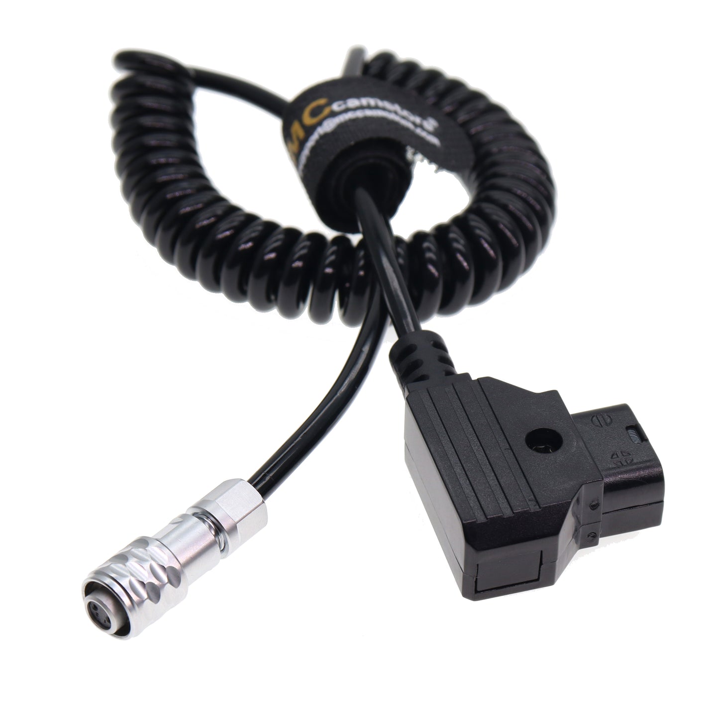 BMPCC 4K Power Coiled Cable for Blackmagic Pocket Cinema Camera 4K 6K from Gold Mount V Mount Battery, Weipu 2Pin to D Tap