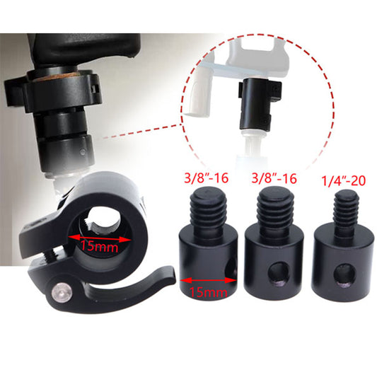 Boom Pole Quick Release System for PSC Microphone Sound Music Blimp Windshield with 3/8" 1/4" Screw Microphone Arm Handheld Boom Pole Mic Adapter