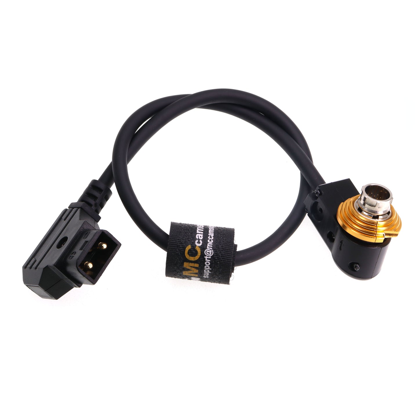 D tap to Right Angle 20-Pin Hirose Power Cable for Fujinon Cabrio Lens Servo Motor