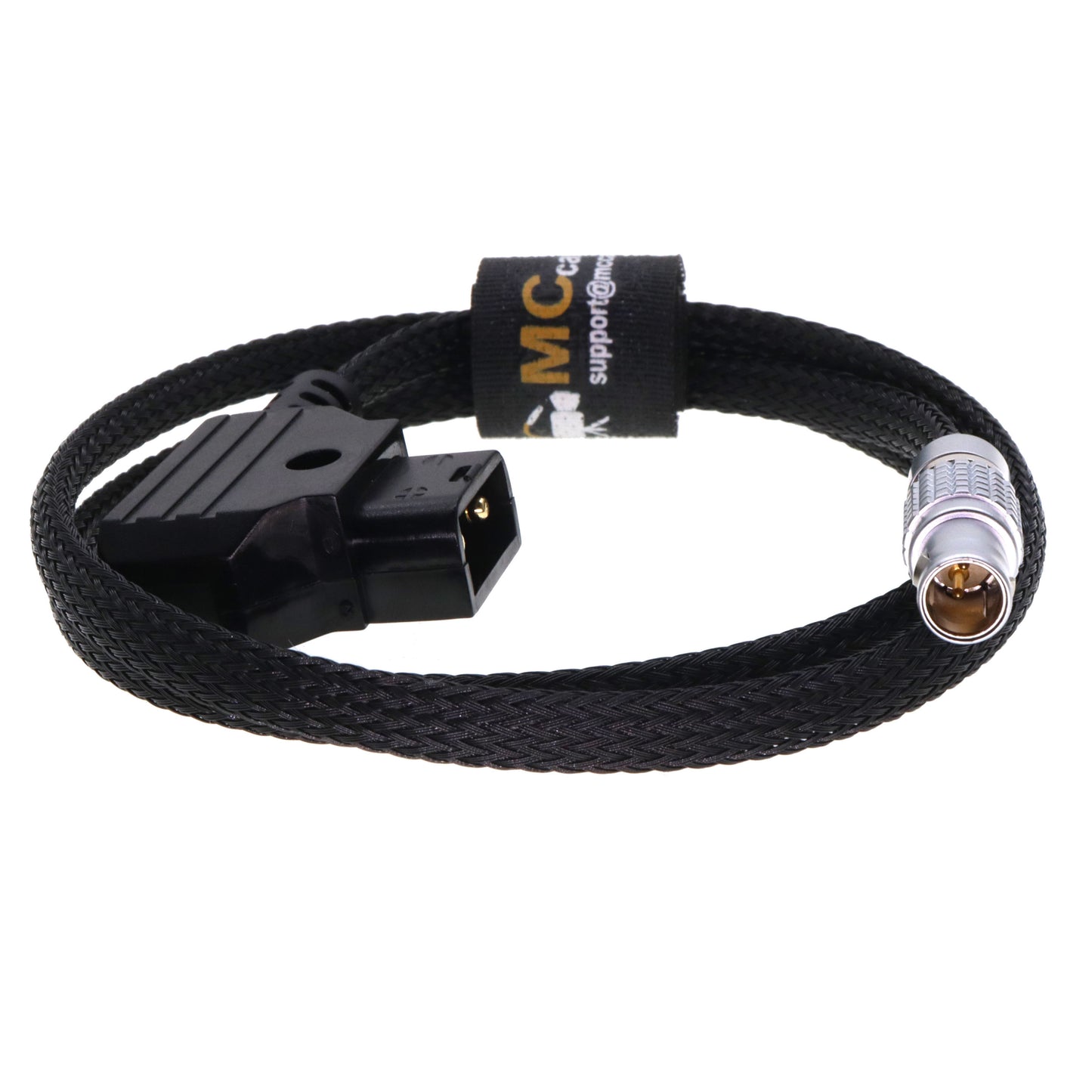 Flexible 2 Pin Male to D-tap Power Cable for Teradek, SmallHD Monitor, Vaxis Power Cord Braided Wire