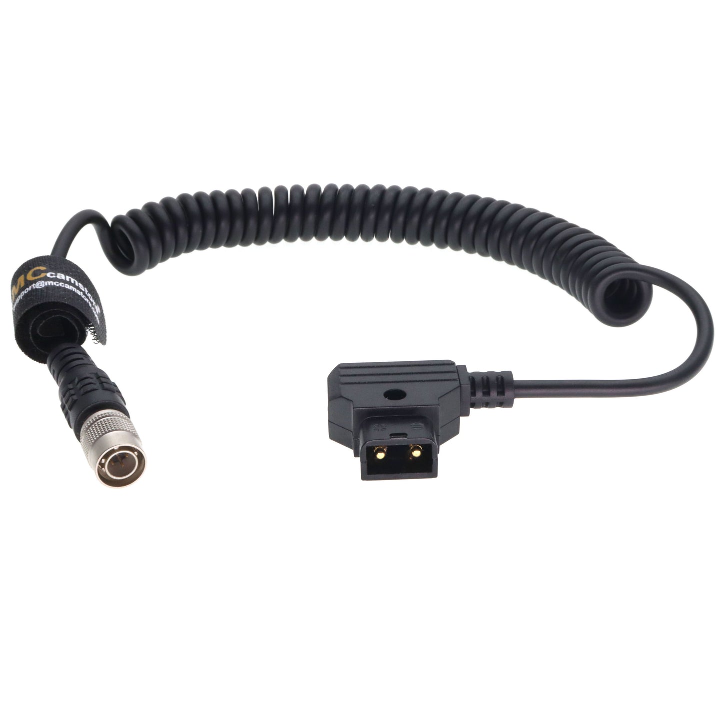 Hirose 4Pin Male to D-Tap for Zoom F4/F8/F8N Sound Devices 633/644/688/788T Coiled Cable