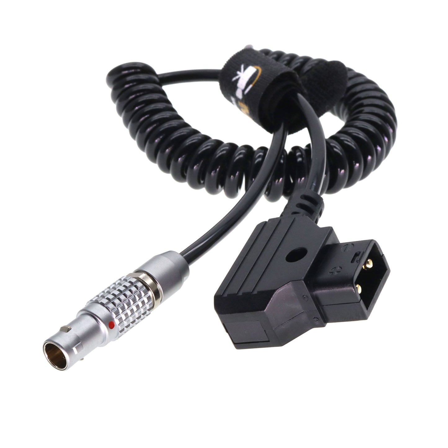 D-TAP to Angle 2 Pin Male Power Coiled Cable Compatible with Anton Bauer Teradek Bond Z Cam ARRI RED DJI TILTA Paralinx Preston Transvideo Offhollywood Switronix Panasonic