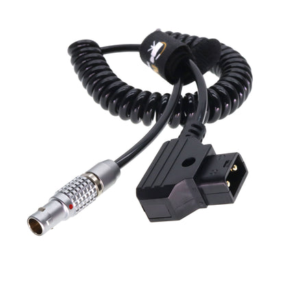 D-TAP to Angle 2 Pin Male Power Coiled Cable Compatible with Anton Bauer Teradek Bond Z Cam ARRI RED DJI TILTA Paralinx Preston Transvideo Offhollywood Switronix Panasonic