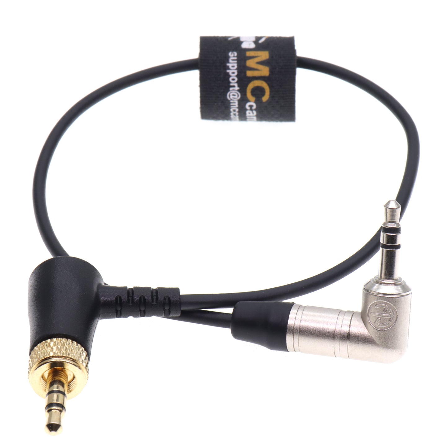 Locking 3.5mm TRS to 3.5mm TRS Timecode Cable for Deity TC-1 Right Angle 3.5mm TRS for DSLR and Mirrorless Camera