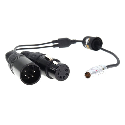 FGG 0B 3pin To Double XLR 5pin Male Female DMX Cable for Aputure Storm 80c, Sidus One