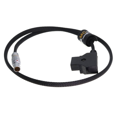 Flexible 2 Pin Male to D-tap Power Cable for Teradek, SmallHD Monitor, Vaxis Power Cord Braided Wire