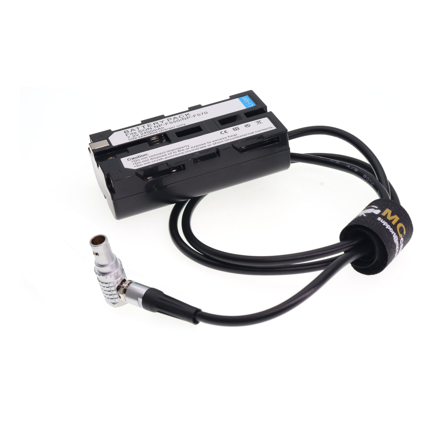 Right Angle FHG 0B 2pin to NP-F Dummy Battery DC Coupler For SONY NP-F550 NP-F960 NPF970 NP-F570