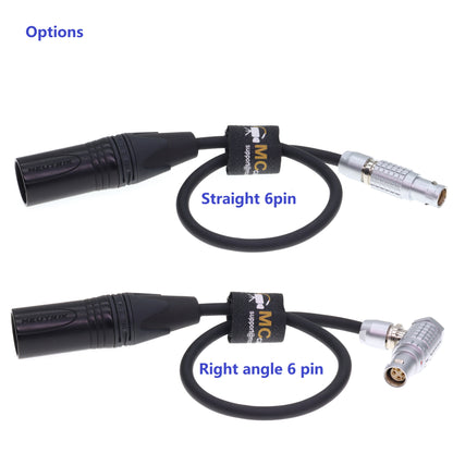 XLR 4 Pin Male to 6 Pin Right Angle Female Power Cable for RED Komodo-X V-Raptor DSMC1 DSMC2 DSMC3, DJI Ronin 4D Camera