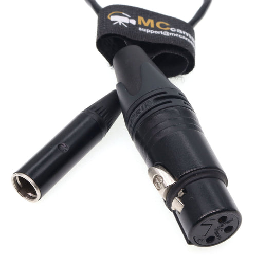 TA3M Male to XLR 3 Pin Female Audio Cable for Canon C70, BMPCC 4K 6K Pro Camera Video Assist