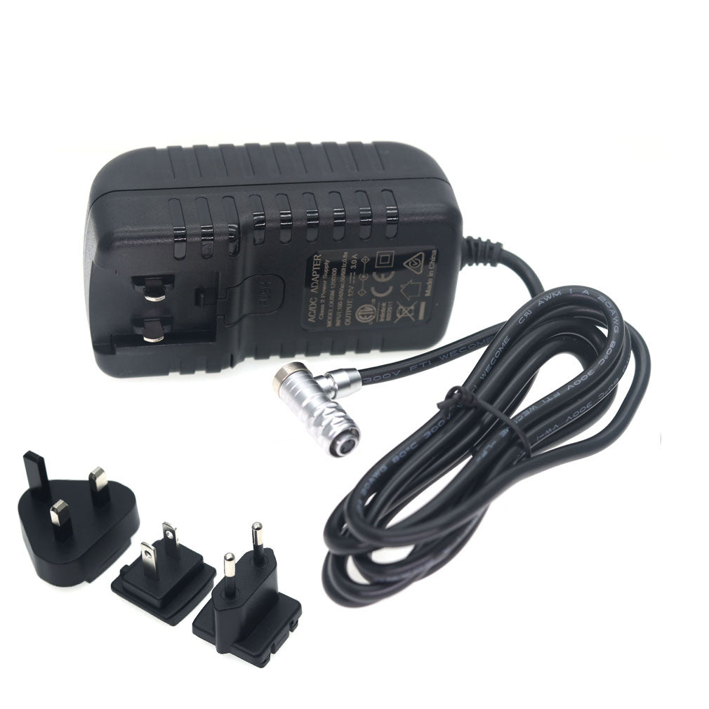 12V 3A Power AC Adapter to SF6 2pin for BMPCC 4K 6K Blackmagic Pocket Cinema Camera power Cable US EU AU