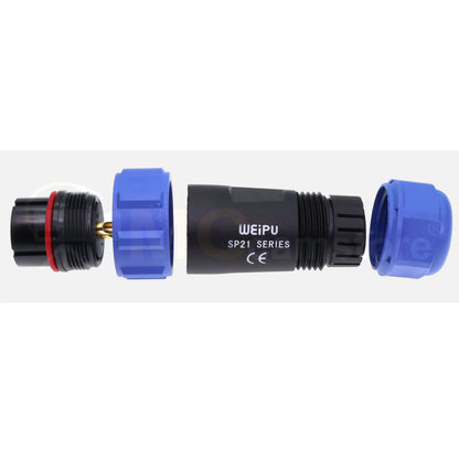 2 Pin Aviation Circular Connector 12V 30A for BLUETTI AC200MAX AC300 EP500 RV DC Output Waterproof IP68 4-12mm Cable Plug Male Contact