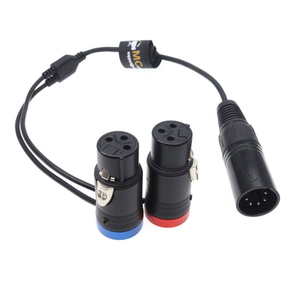 NEUTRIK XLR 5Pin Male To Dual XLR 3pin Female for Sony Venice Arri Amira Audio Cable